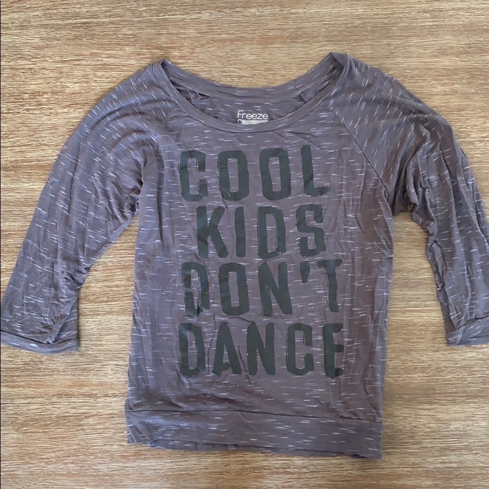 Juniors casual 3/4 sleeve top